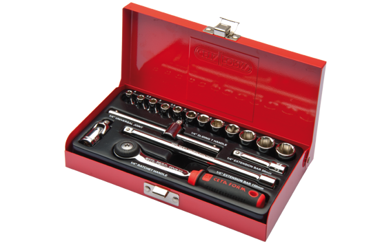 Cetaform C00-17MH4 17 Parça 1/4" 6 Köşe Lokma Takımı ( Metal Kutulu)