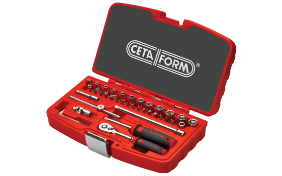 Cetaform C00-40PH2 40 Parça 1/4" 6 Köşe Lokma Takımı (Plastik Kutulu)