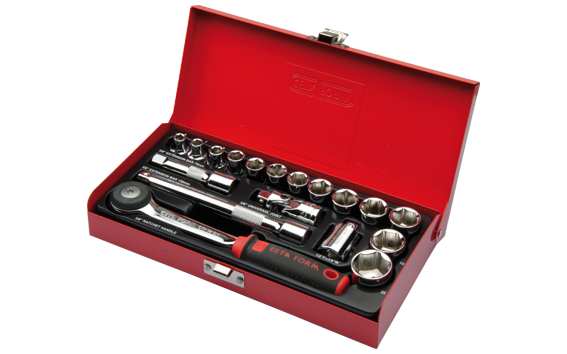 Cetaform C10-18MH4 18 Parça 3/8" 6 Köşe Lokma Takımı (Metal Kutulu)
