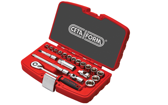 Cetaform C10-20PH2 20 Parça 3/8" 6 Köşe Lokma Takımı (Plastik Kutulu)