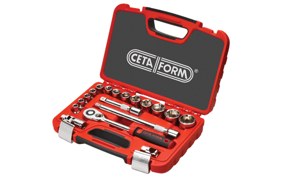 Cetaform C20-18PH2 18 Parça 1/2" 6 Köşe Lokma Takımı (Plastik Çanta)