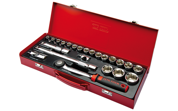 Cetaform C20-23MH4 23 Parça 1/2" 6 Köşe Lokma Takmı (Metal Çanta)