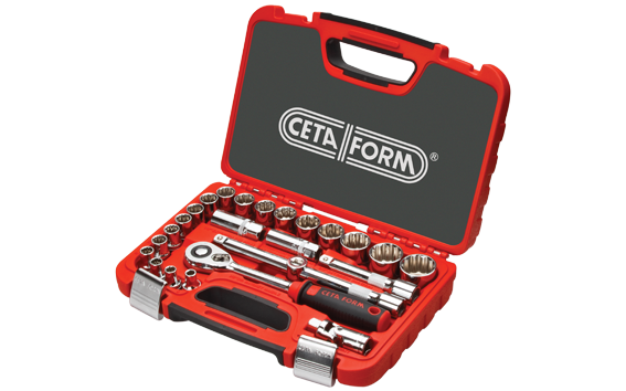 Cetaform C20-25PB2 25 Parça 1/2" 12 Köşe Yıldız Lokma Takımı (Plastik Çanta)