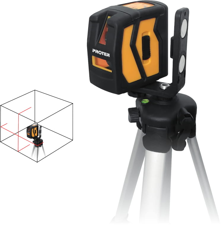 PROTER PR 120 TP Lazer Tripod Şakül Ayaklı (Yatay/Dikey Lazer)
