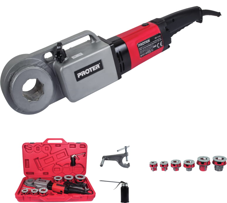 PROTER PR 1520 1/2 - 2" Elektrikli El Tipi Pafta Makinesi 1350 W