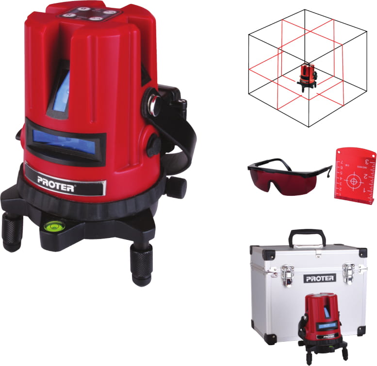 PROTER PR 365 NV Lazer Nivo Şakül (4 Dikey + 1 Yatay)