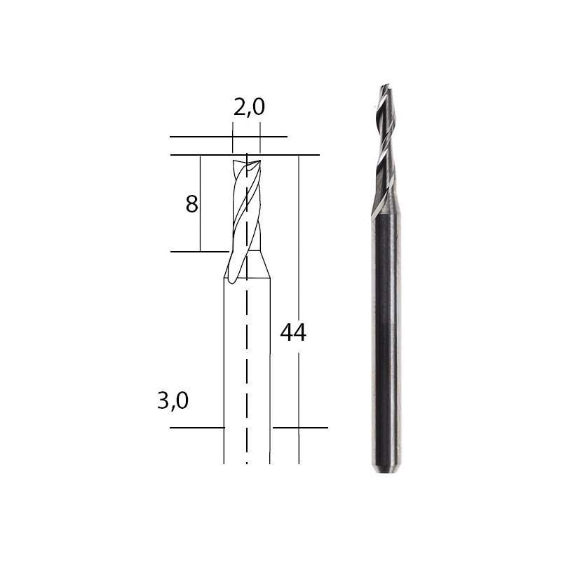 PROXXON 28759 Silindir ve Konik Biçimli Tungsten Freze Uç 2 mm