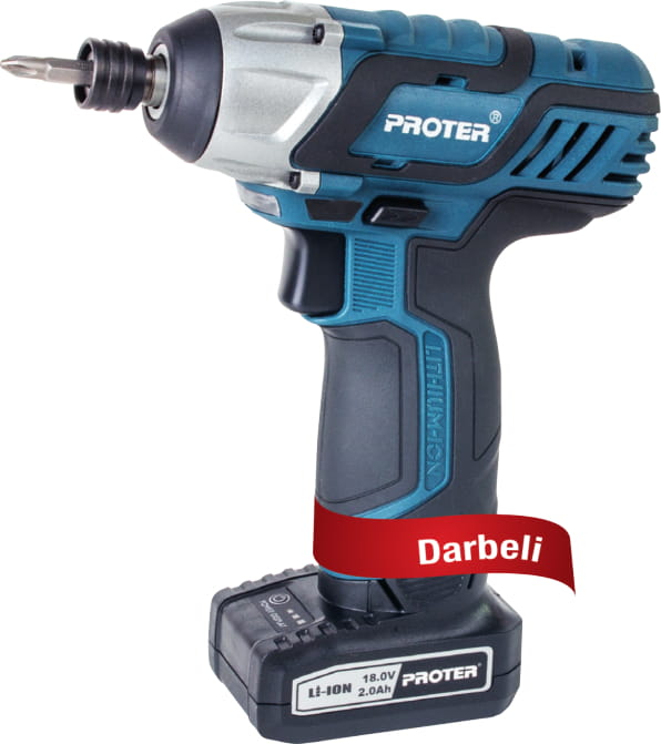 PROTER PST 145 T Darbeli Şarjlı Vidalama/Tornavida 145 Nm - 2.0 Ah/Li-On -18.0 V