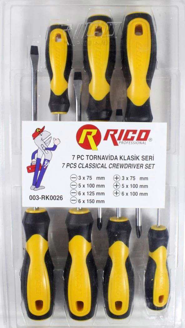 Rico 003-RK0026 Klasik 7 Parça Tornavida Seti