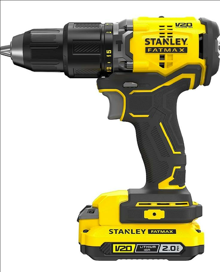 Stanley SBD715D2K Lityum Çift Akülü Kömürsüz Darbeli Matkap 18V 2.0Ah