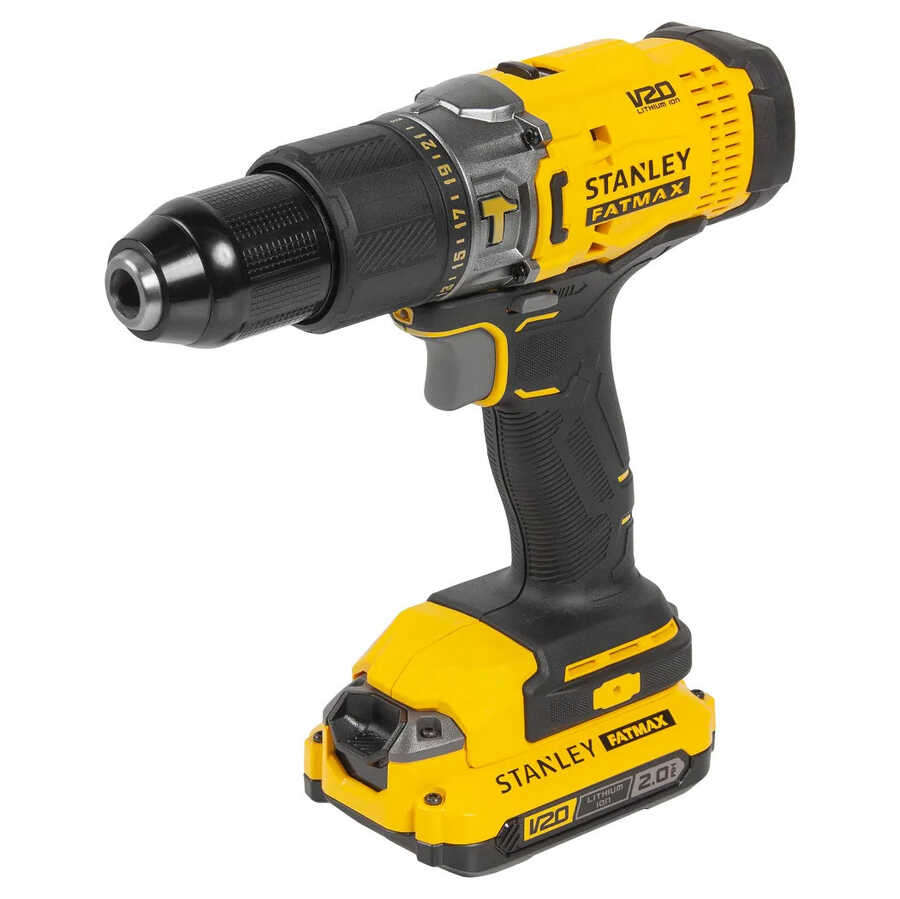 Stanley SCD718D2K V20 Çift Akülü Darbeli Matkap 18V 2.0Ah