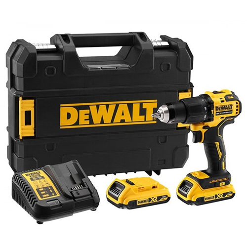 Dewalt DCD709D2T 18Volt/2.0Ah Li-ion Çift Akülü Kömürsüz Kompakt Darbeli Matkap
